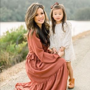 Rust Tiered Dress
